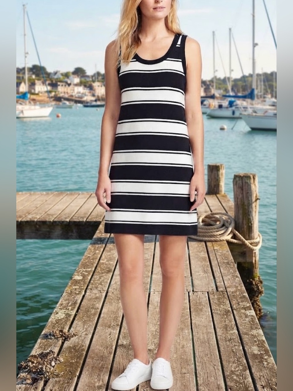 𝅺J. CREW bold striped heavy knit tank dress NEW size M☀️ Host Pick🎉🎉🎉🎉